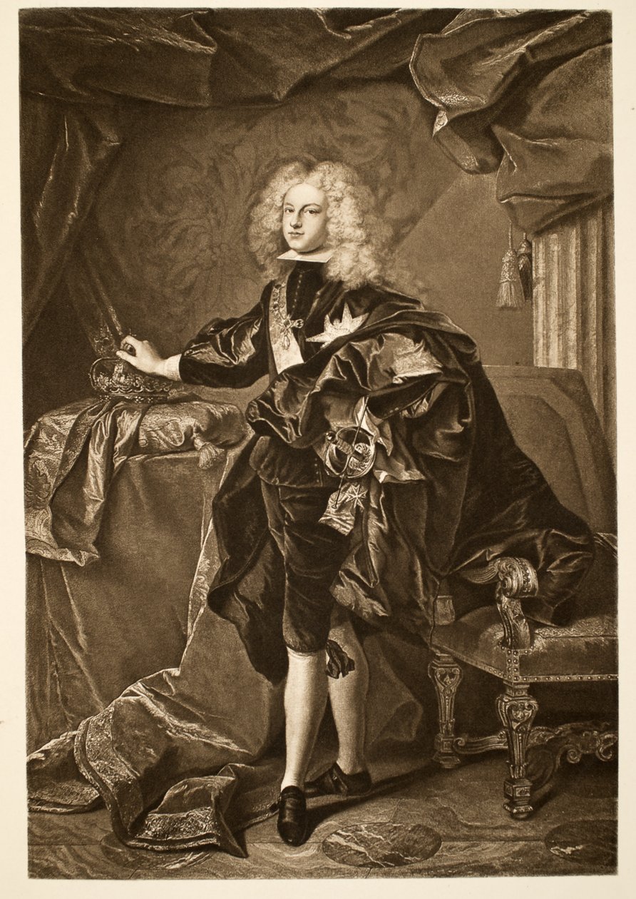 Felipe V Rey de España c.1700, pub. 1902 de Hyacinthe Francois Rigaud