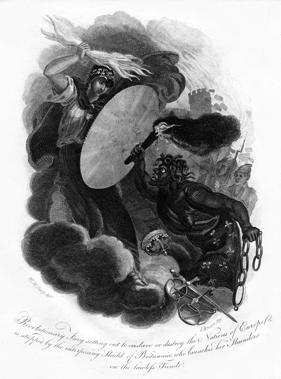 Furia revolucionaria y Britannia, 1814 de I. Brown