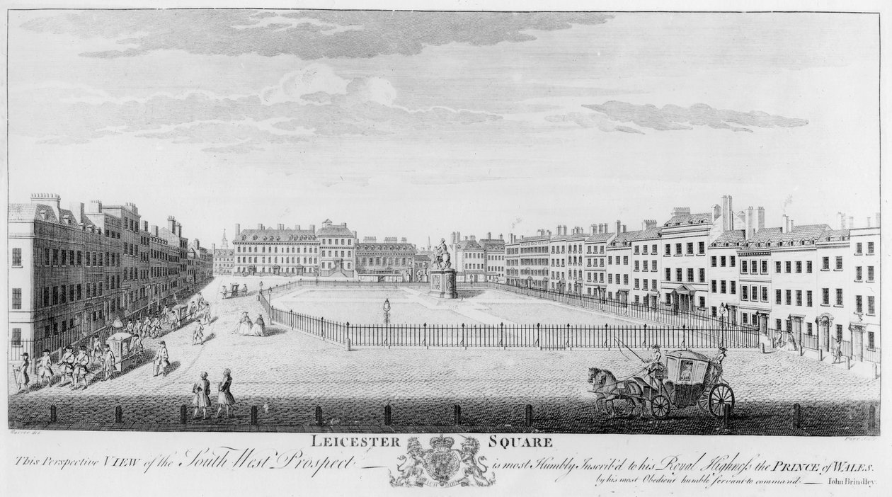 Leicester Square, 1753 de I. after Maurer
