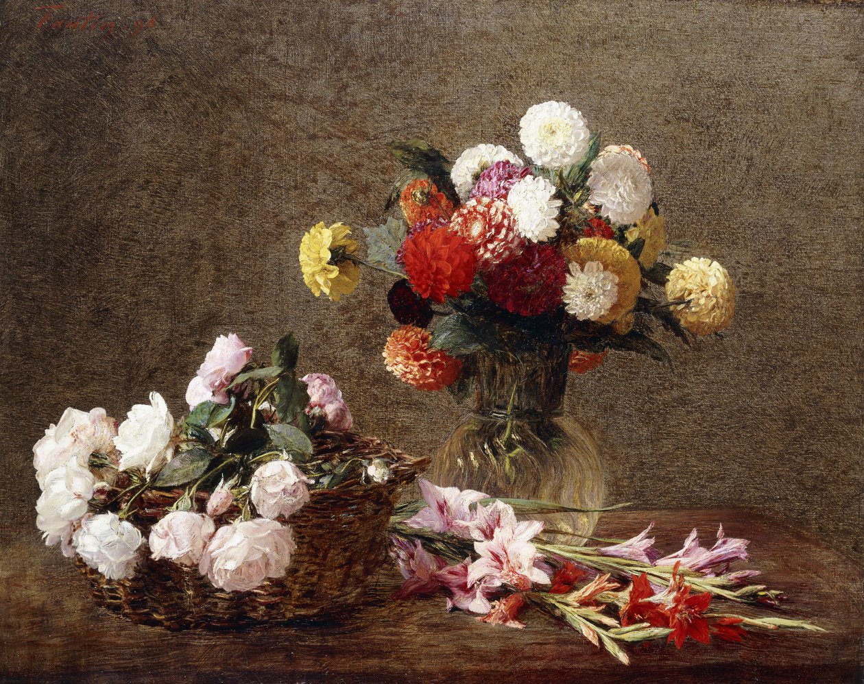 Dalias, 1896 de Ignace Henri Jean Fantin Latour