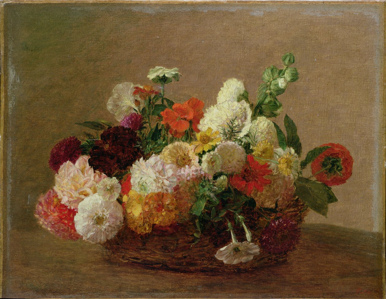 Bodegón de flores de Ignace Henri Jean Fantin Latour