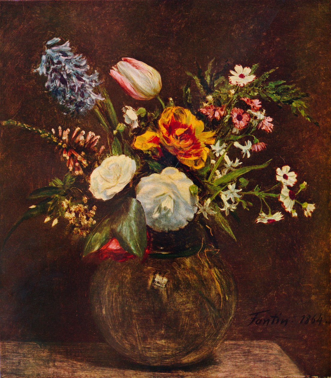 Flores, siglo XIX de Ignace Henri Jean Fantin Latour