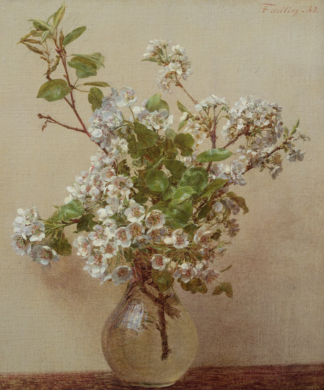 Flor de peral, 1882 de Ignace Henri Jean Fantin Latour