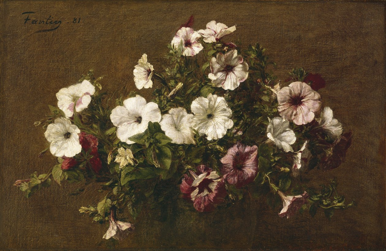 Petunias, 1881 de Ignace Henri Jean Fantin Latour