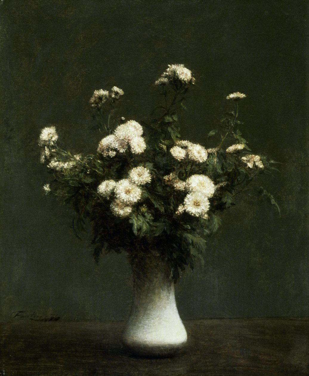 Jarrón de crisantemos, 1871 de Ignace Henri Jean Fantin Latour