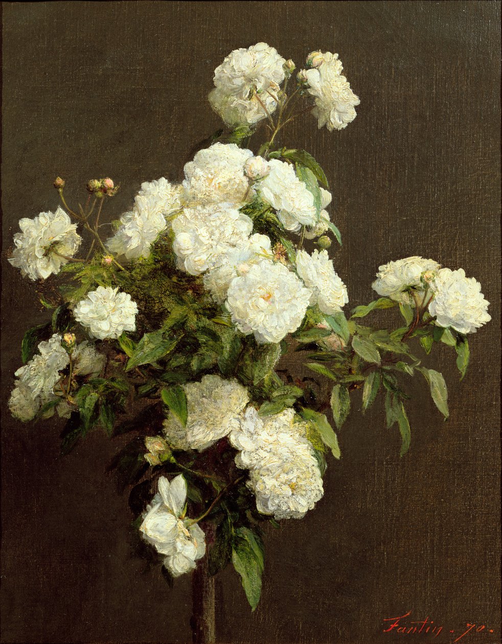 Rosas blancas, 1870 de Ignace Henri Jean Fantin Latour