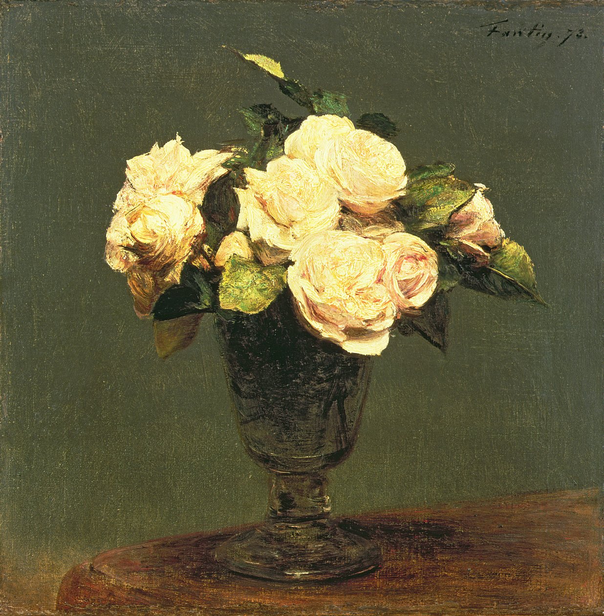 Rosas blancas, 1873 de Ignace Henri Jean Fantin Latour