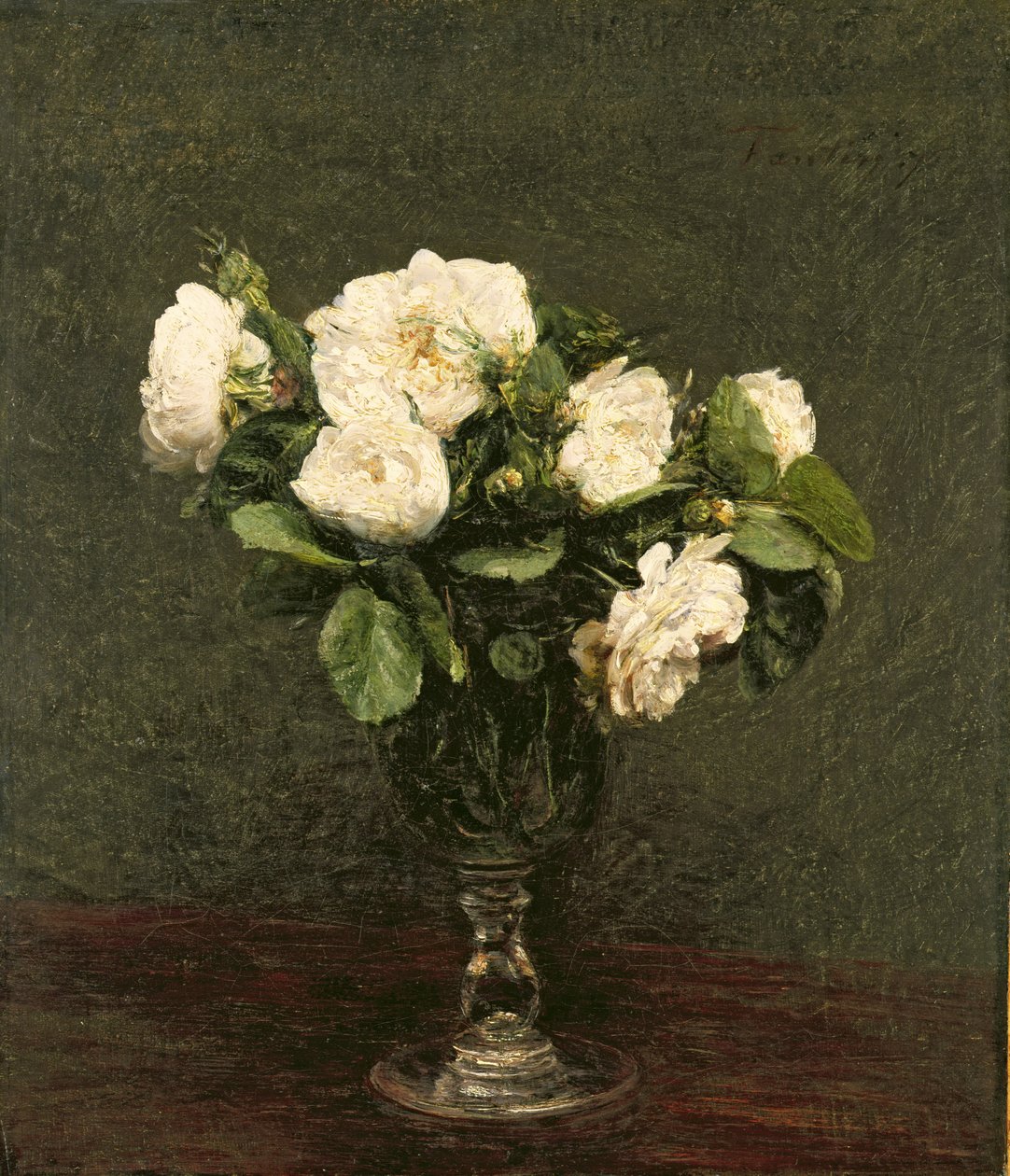 Rosas Blancas, 1875 de Ignace Henri Jean Fantin Latour