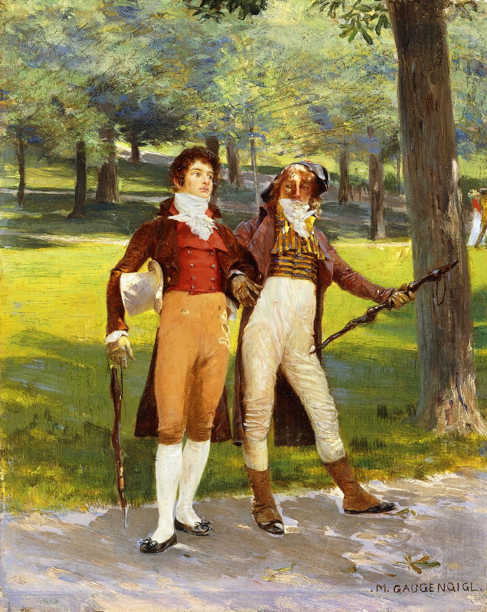 Dandis en el Parque de Ignaz Marcel Gaugengigl