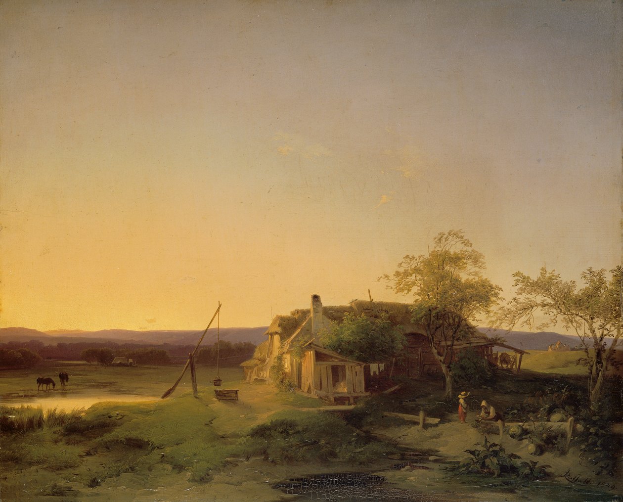 paisaje de la tarde de Ignaz Raffalt