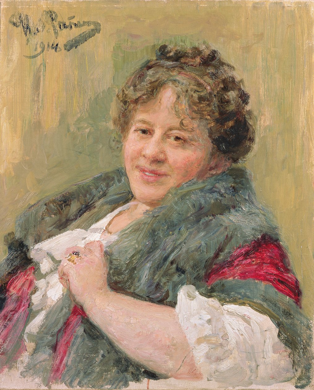 Retrato de Tatiana Olga Shchepkina-Kupernik (1874-1952) 1914 de Ilya Efimovich Repin