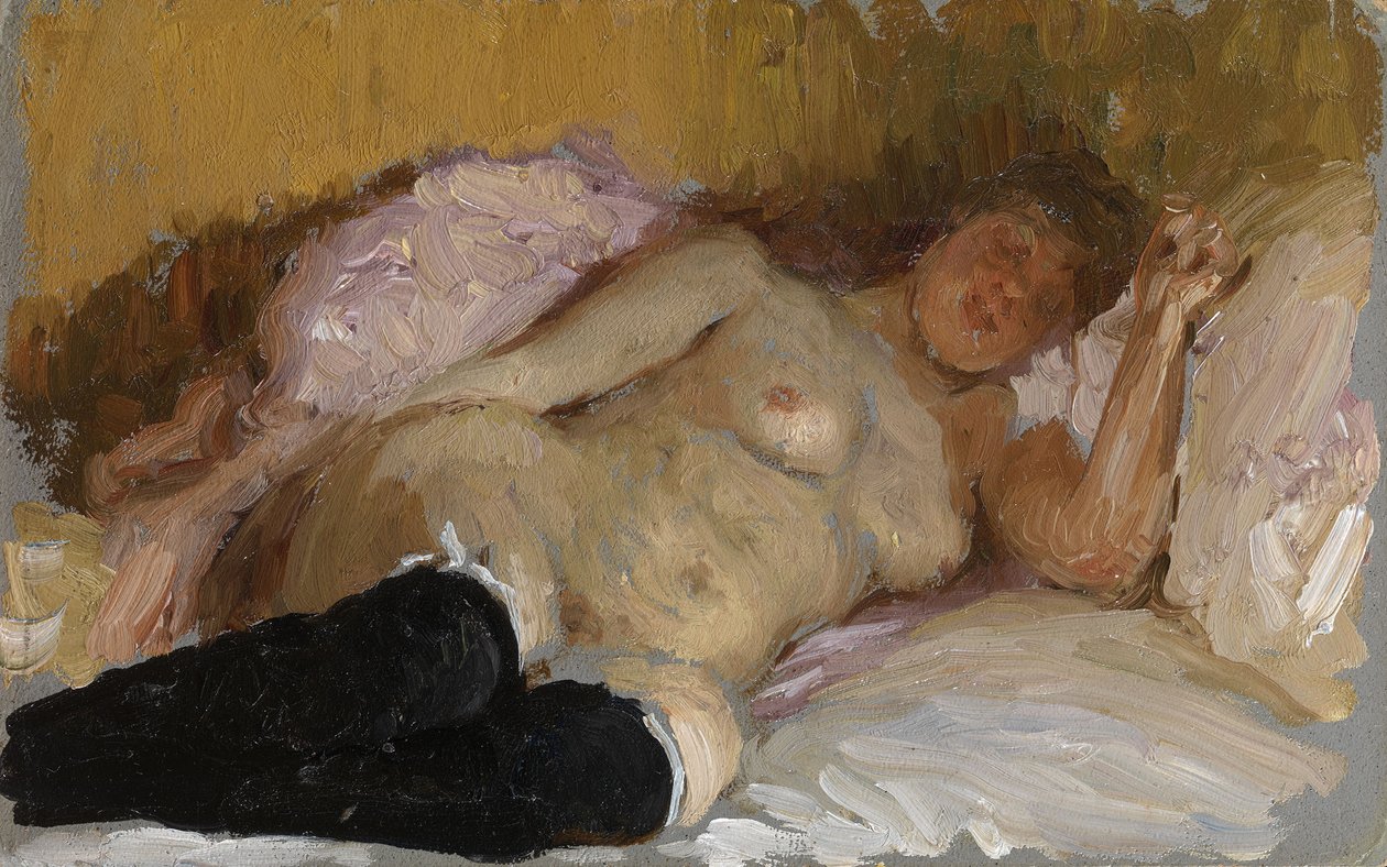 Natalia Nordman durmiendo, 1900s de Ilya Efimovich Repin