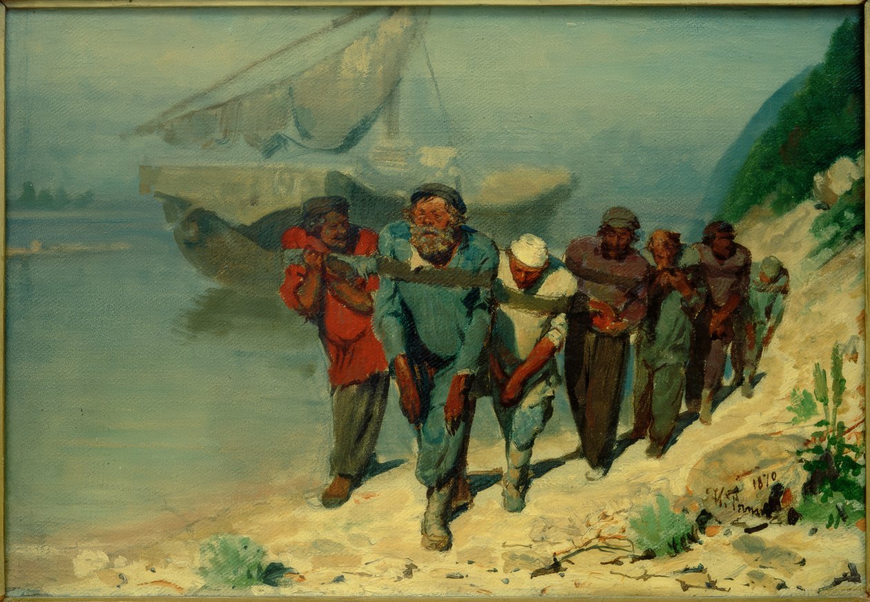 Estudio para Los sirgadores del Volga de Ilya Efimovich Repin