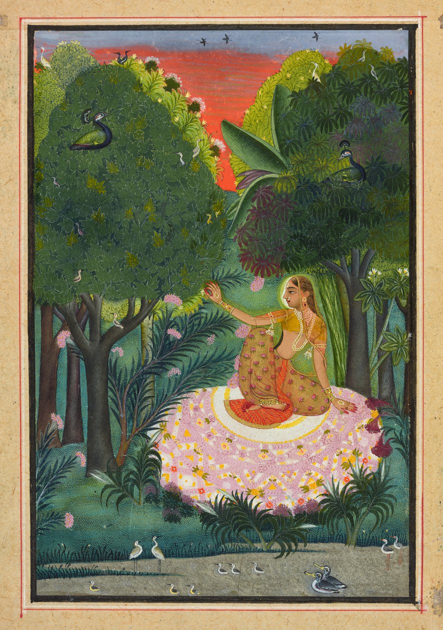 Kamod Ragini, folio de un "Ragamala", c.1770-1775 de Indian School