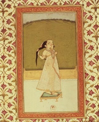 Mujer cepillándose el cabello de Indian School
