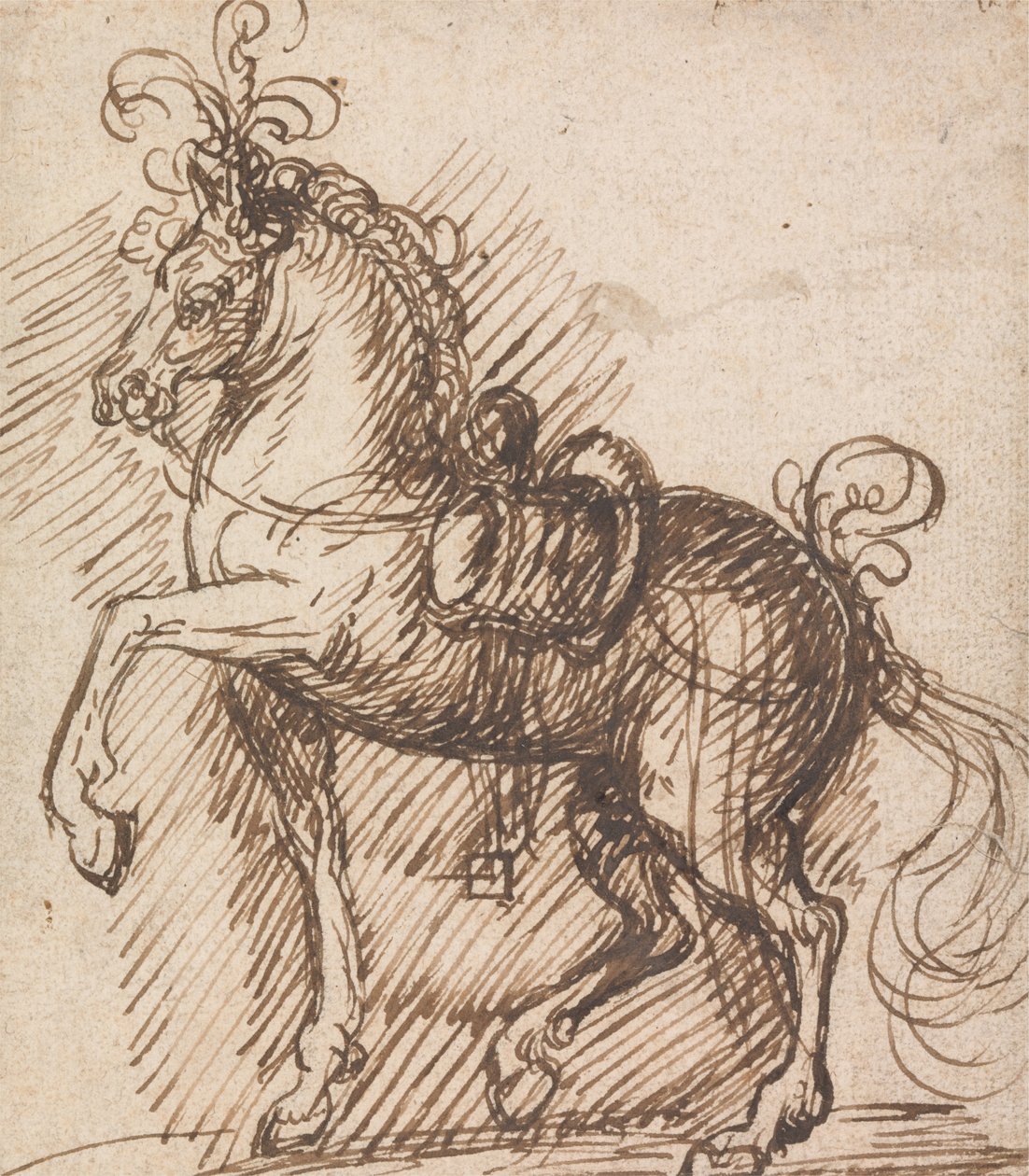 Un Caballo Enjaezado con Plumas de Inigo Jones