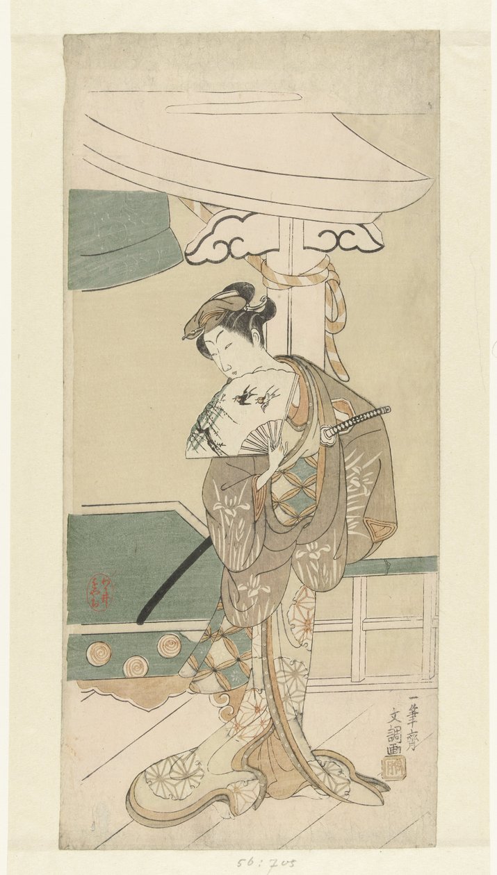 Actor como bailarín de Ippitsusai Bunchō