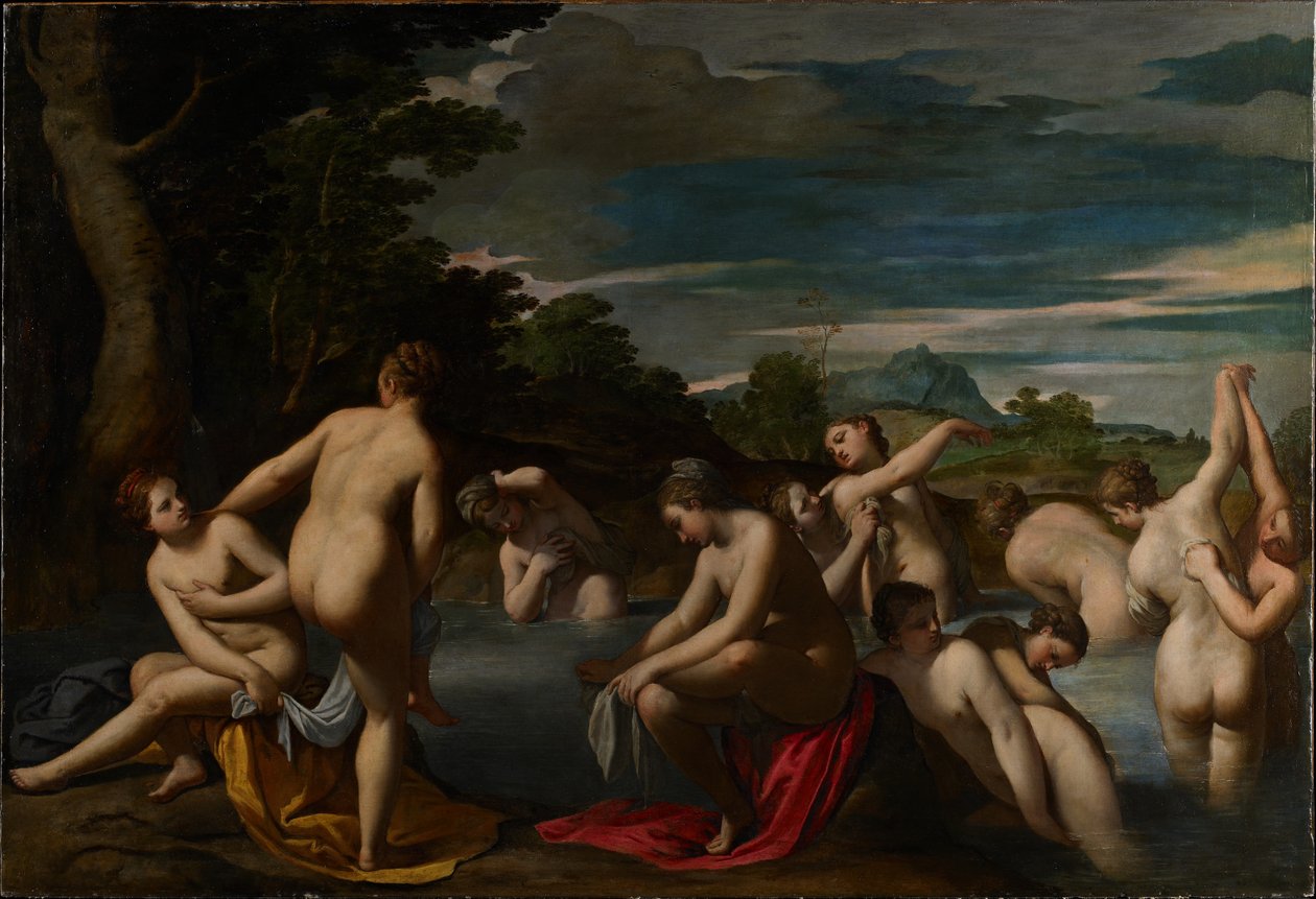 Ninfas en el baño, c.1600 de Ippolito Scarsella