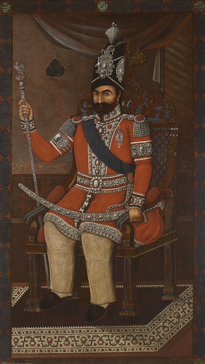 Retrato de Mohammad Shah Qajar 1810-1848 de Iranian Master