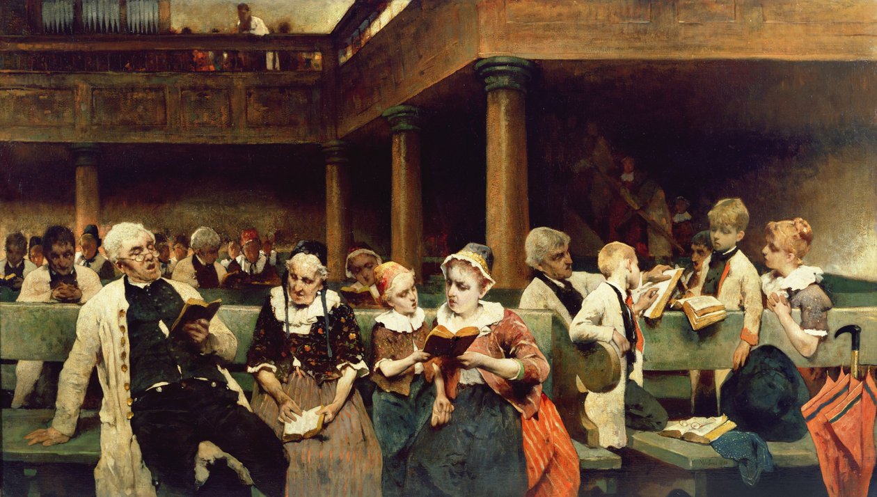 Clase de Escuela Dominical de Isaac Mayer