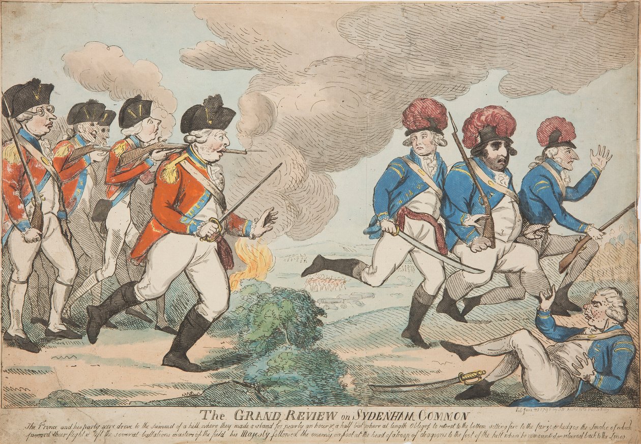 The Grand Review en Sydenham Common de Isaac Cruikshank