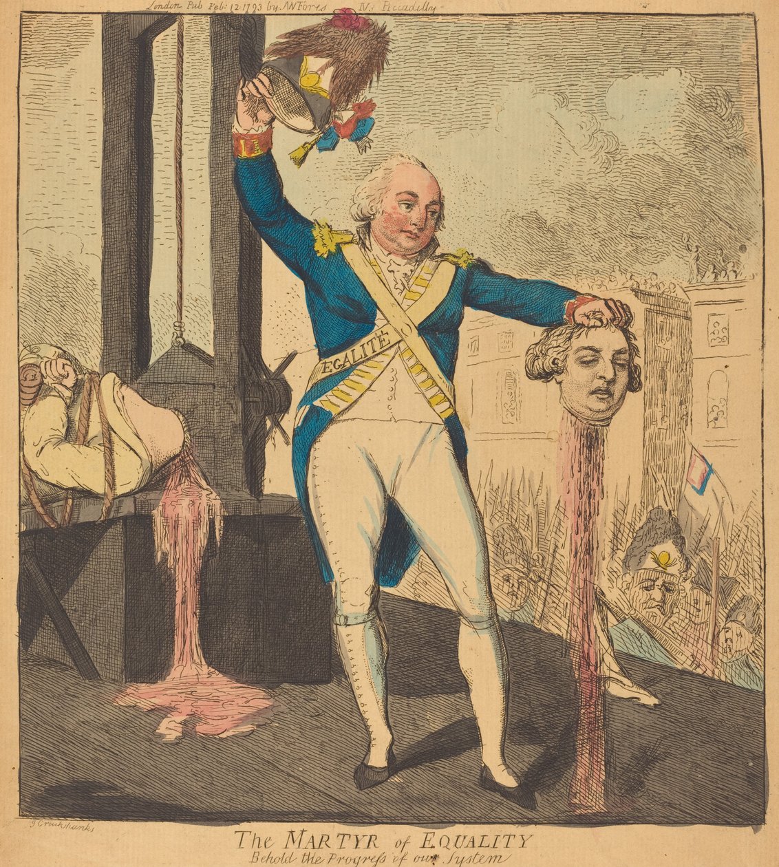 El Mártir de la Igualdad de Isaac Cruikshank
