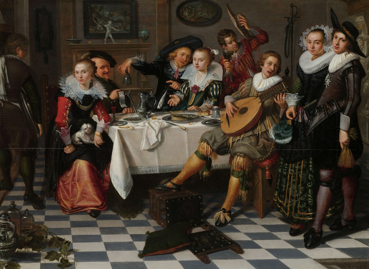 Compañía alegre, 1629 de Isaac Elias