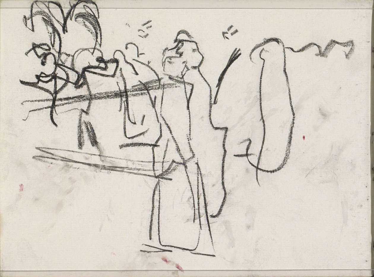Figuras, posiblemente caminando de Isaac Israels