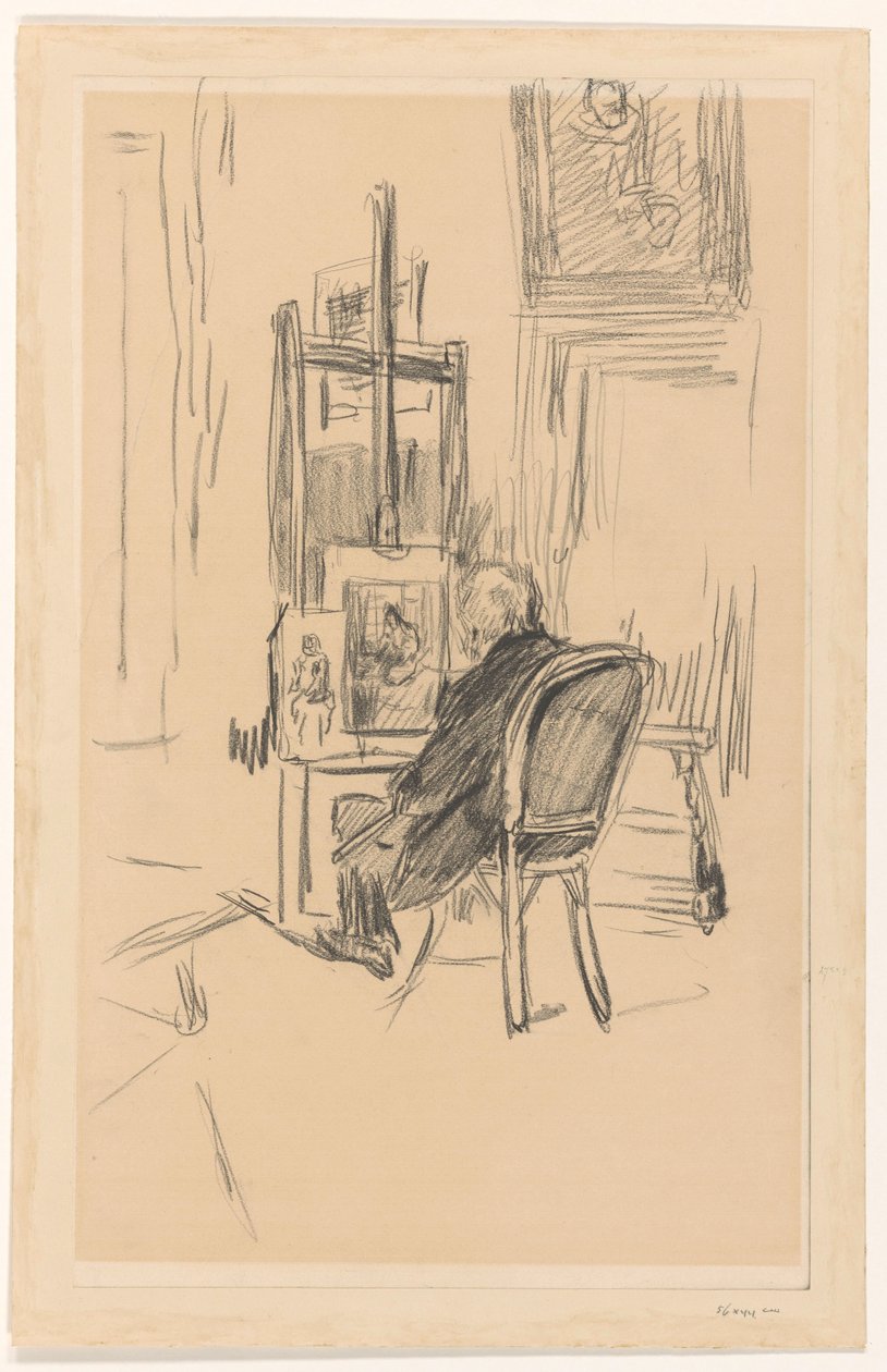 Jozef Israels en su estudio de Isaac Israels