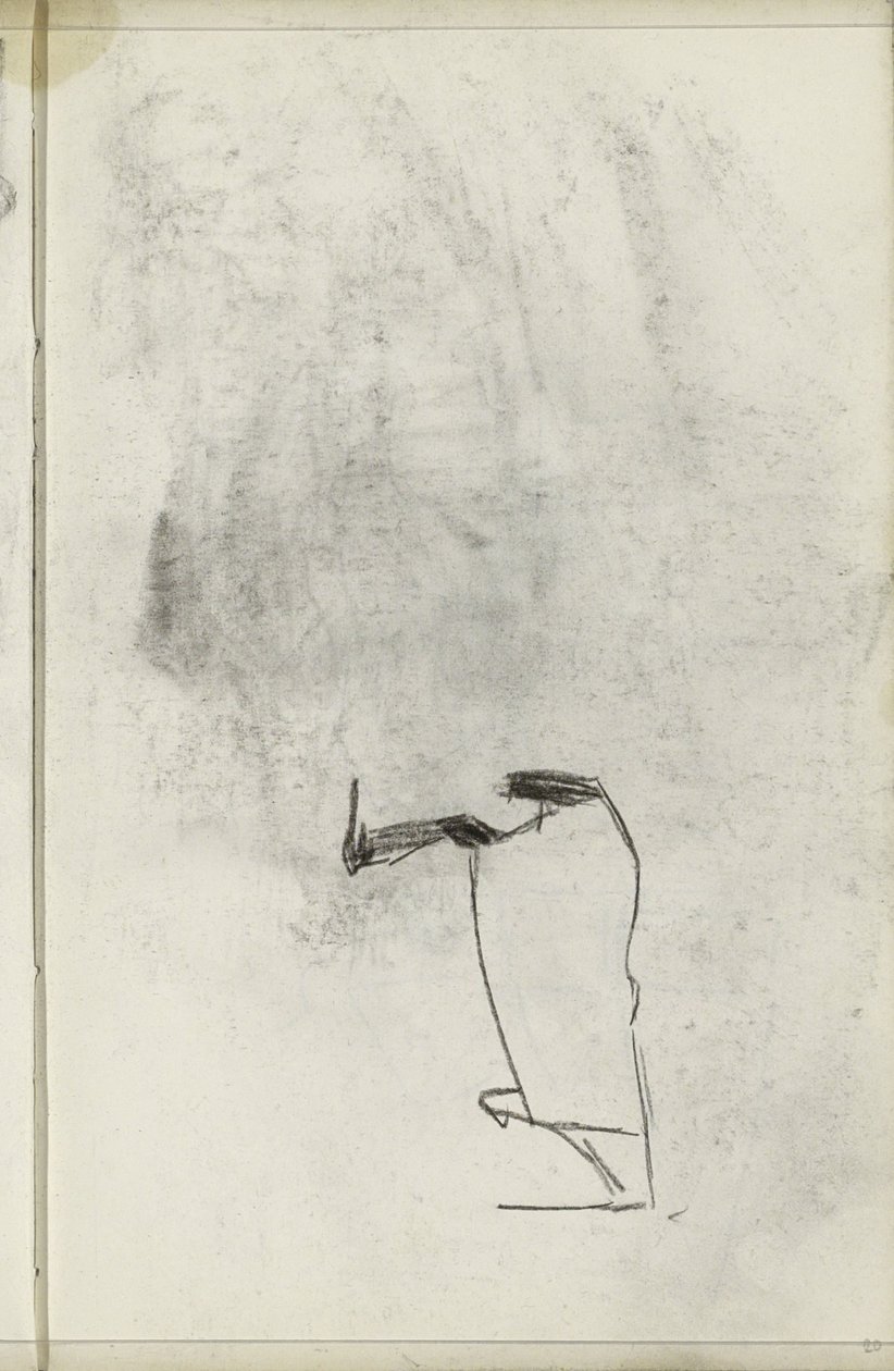 Estudio, posiblemente de un caballo con manta. de Isaac Israels