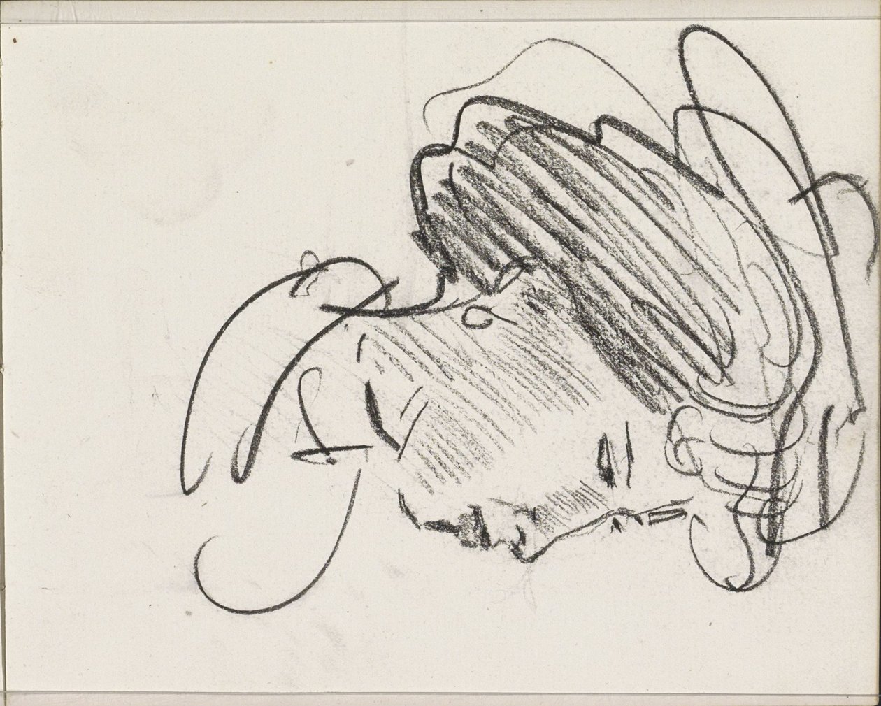 cabeza de mujer con sombrero, de perfil de Isaac Israels
