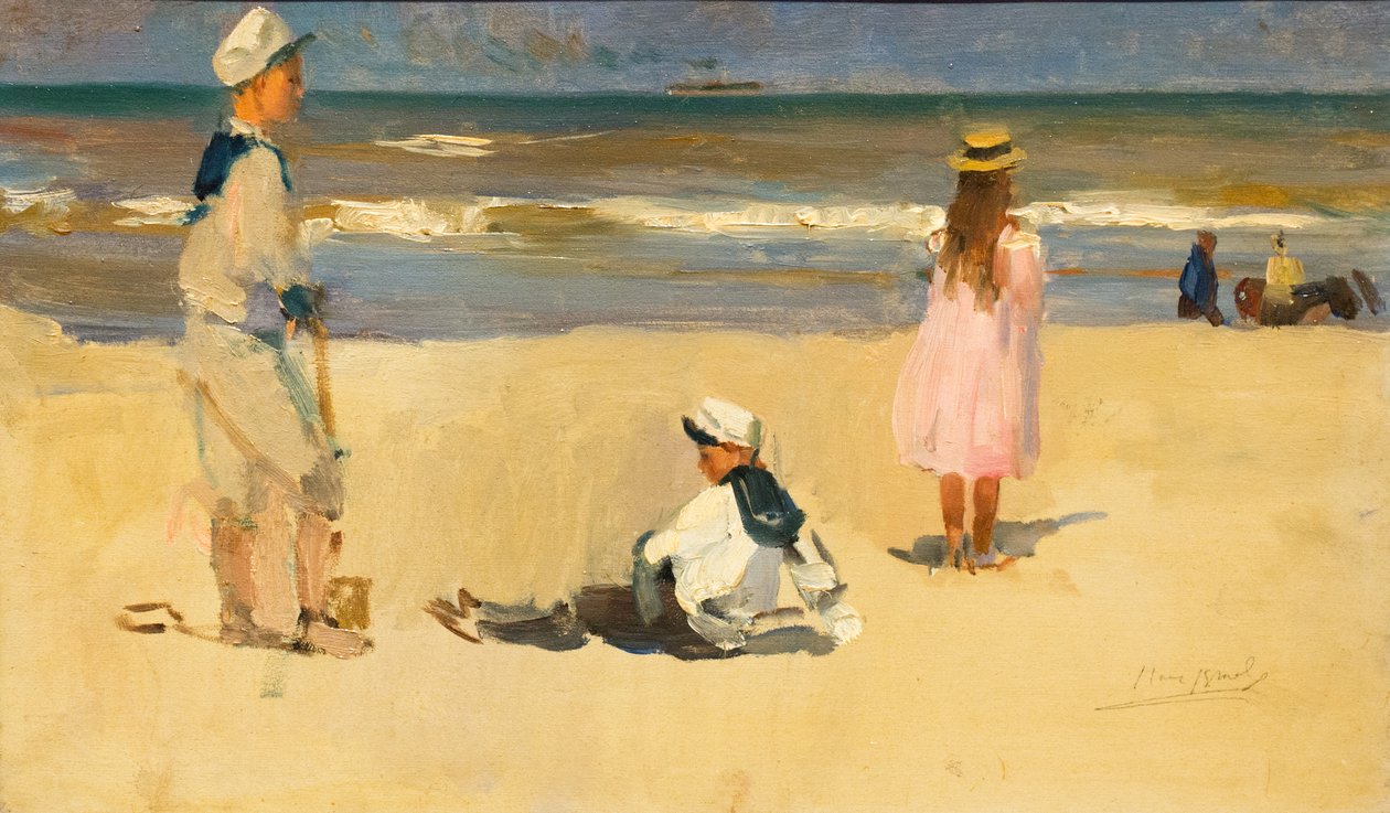 Alemán: Am Strand En la playa de Isaac Israels