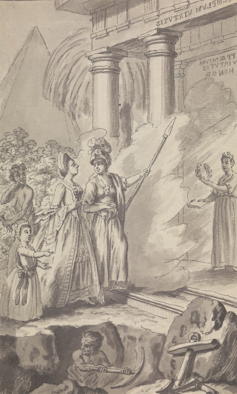 Periódico / Ilustración de obra de teatro sin identificar de Isaac Taylor