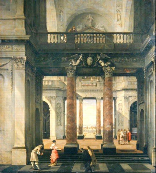 Salón de un palacio de Isaac van Nickele