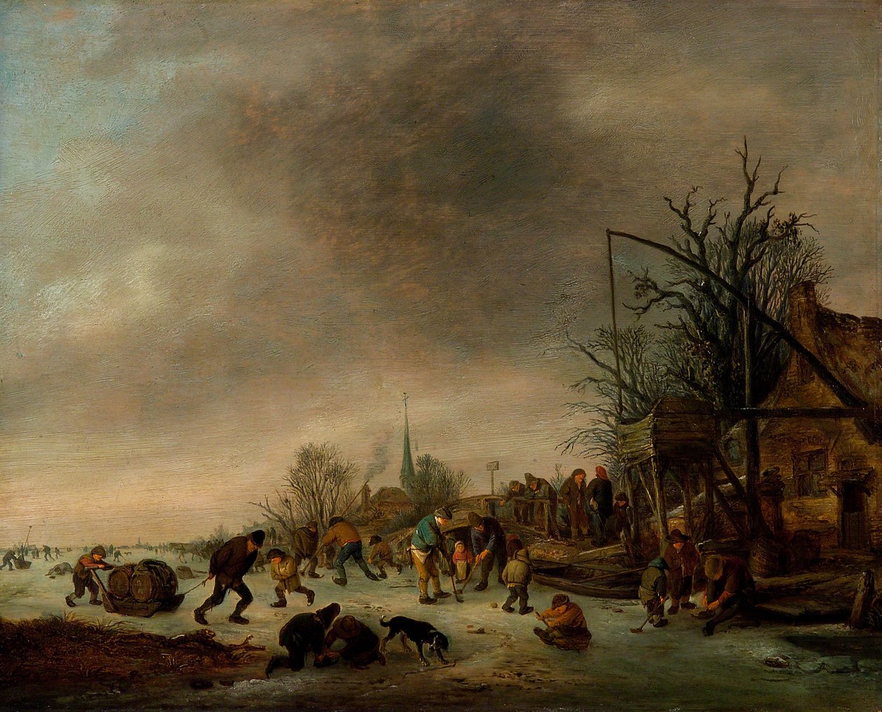 Paisaje invernal de Isaac van Ostade