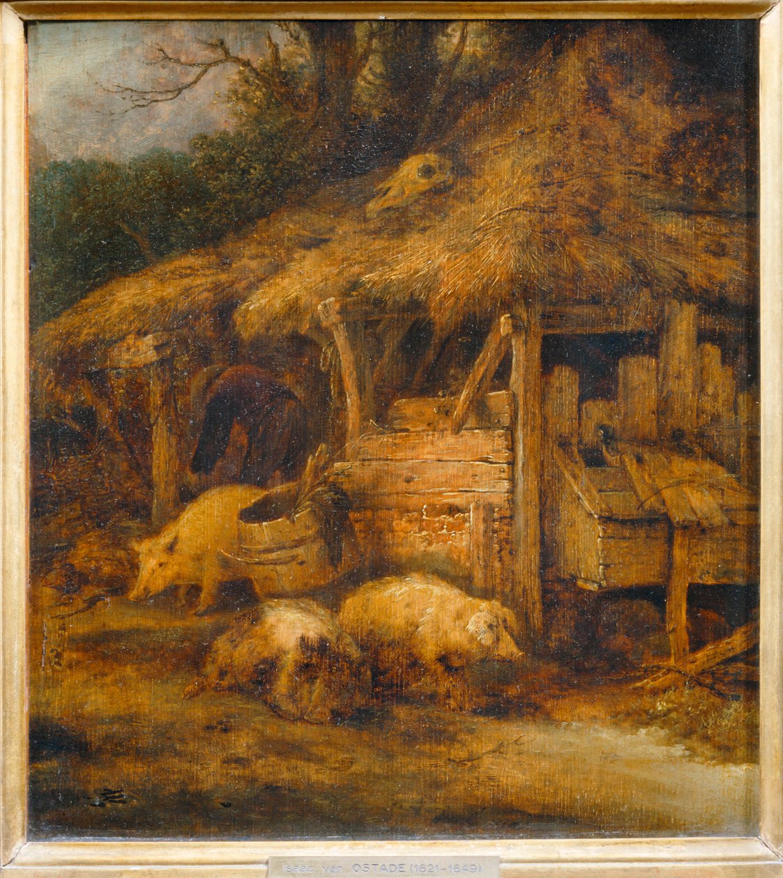 Le Toit à porcs ... de Isaack Jansz van Ostade