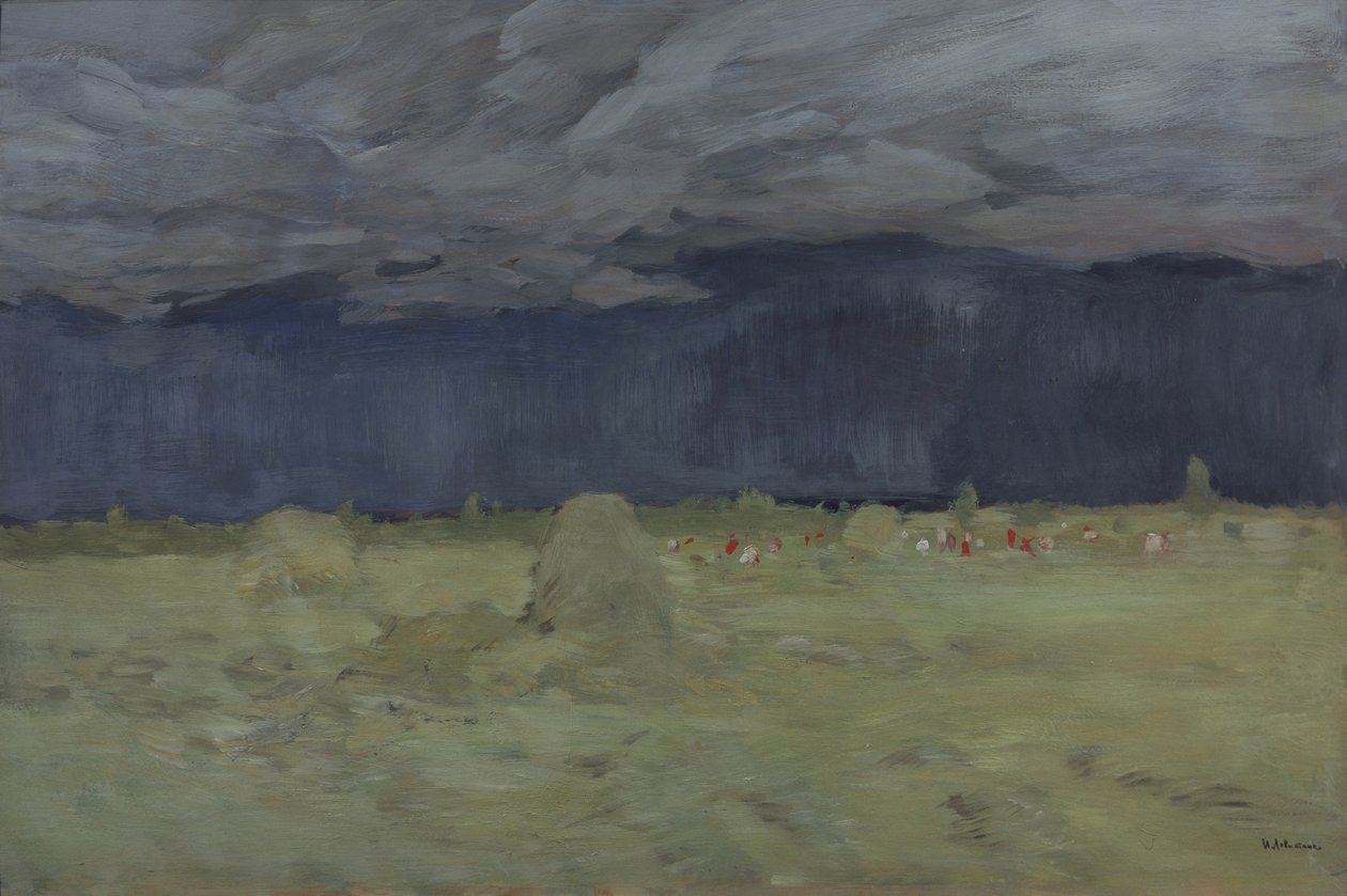 Haciendo heno, 1900 de Isaak Ilyich Levitan