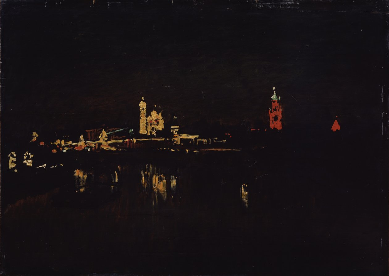 Iluminación del Kremlin de Moscú, 1896 de Isaak Ilyich Levitan