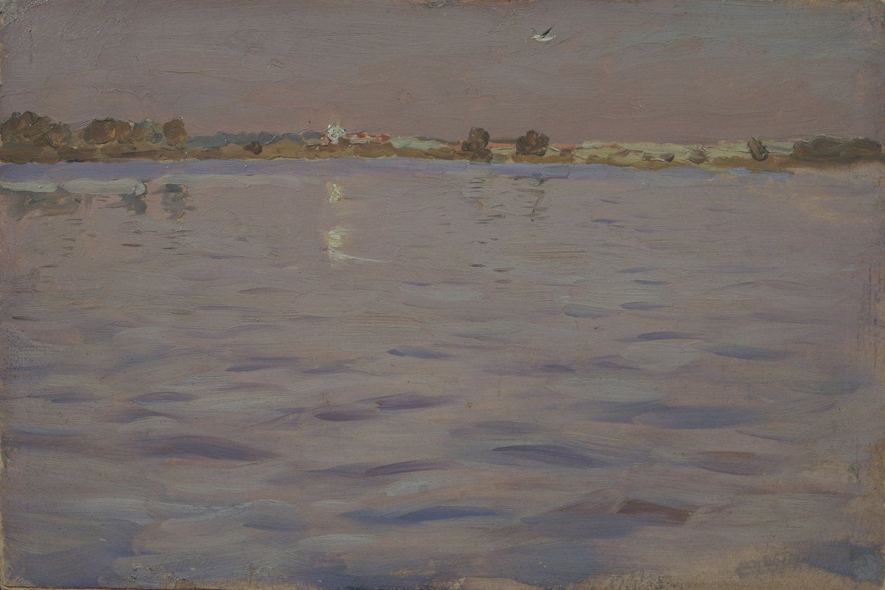 Últimos rayos de sol. Un lago, 1898-1899 de Isaak Ilyich Levitan