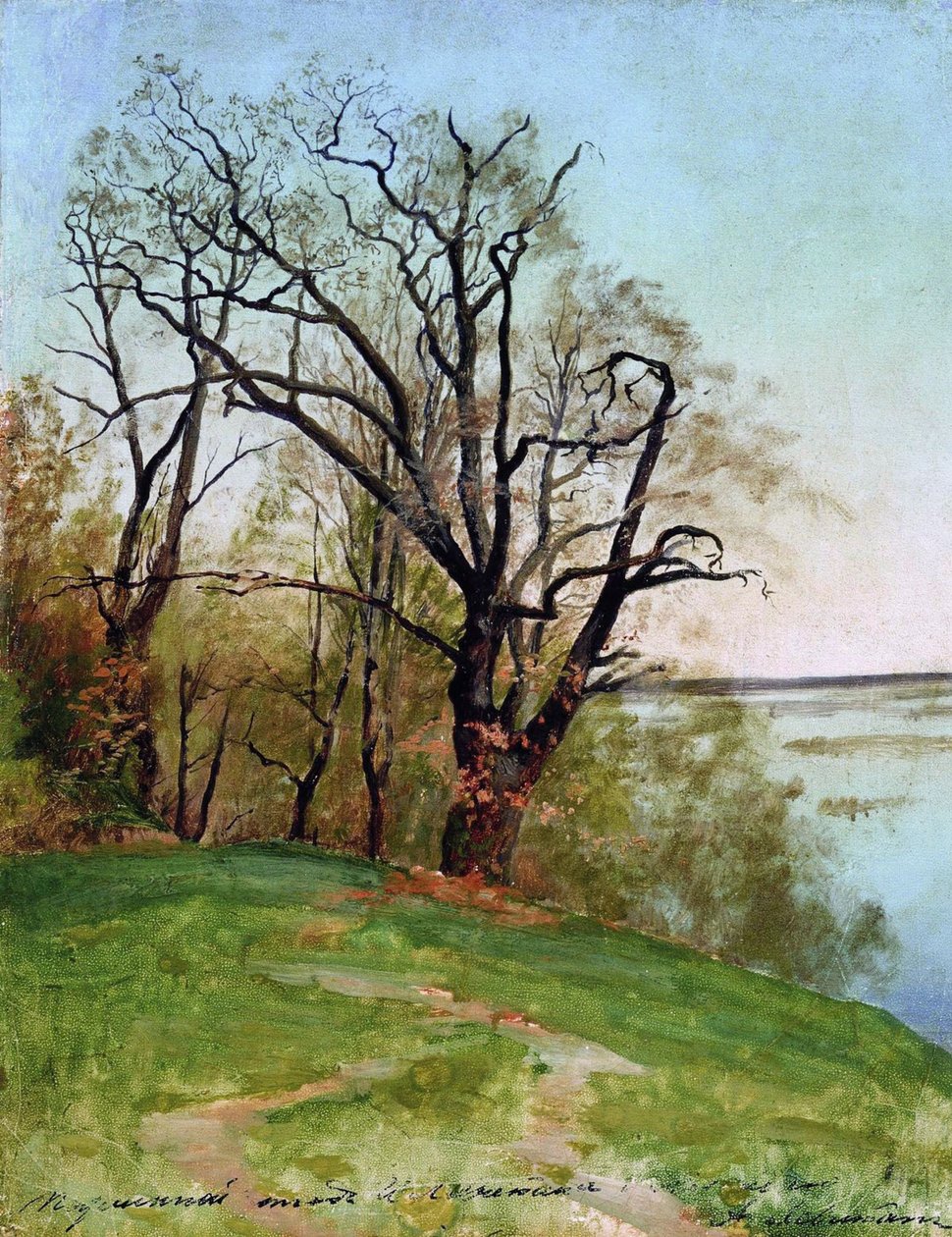 Roble en la orilla del río, 1887 de Isaak Ilyich Levitan