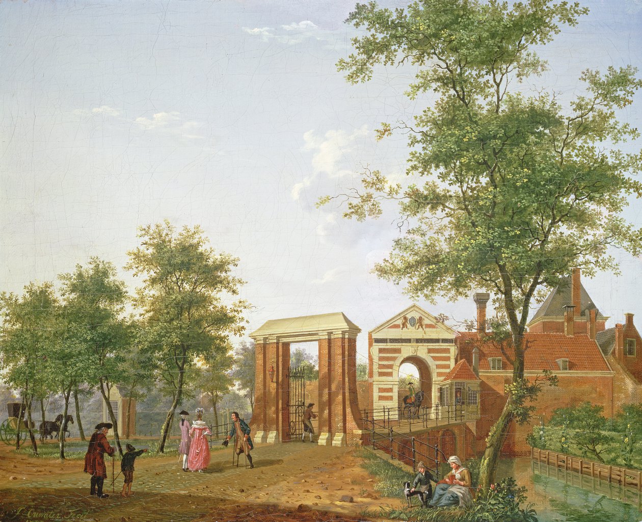 Vista de la Zylpoort, Harlem, 1780 de Isaac Ouwater