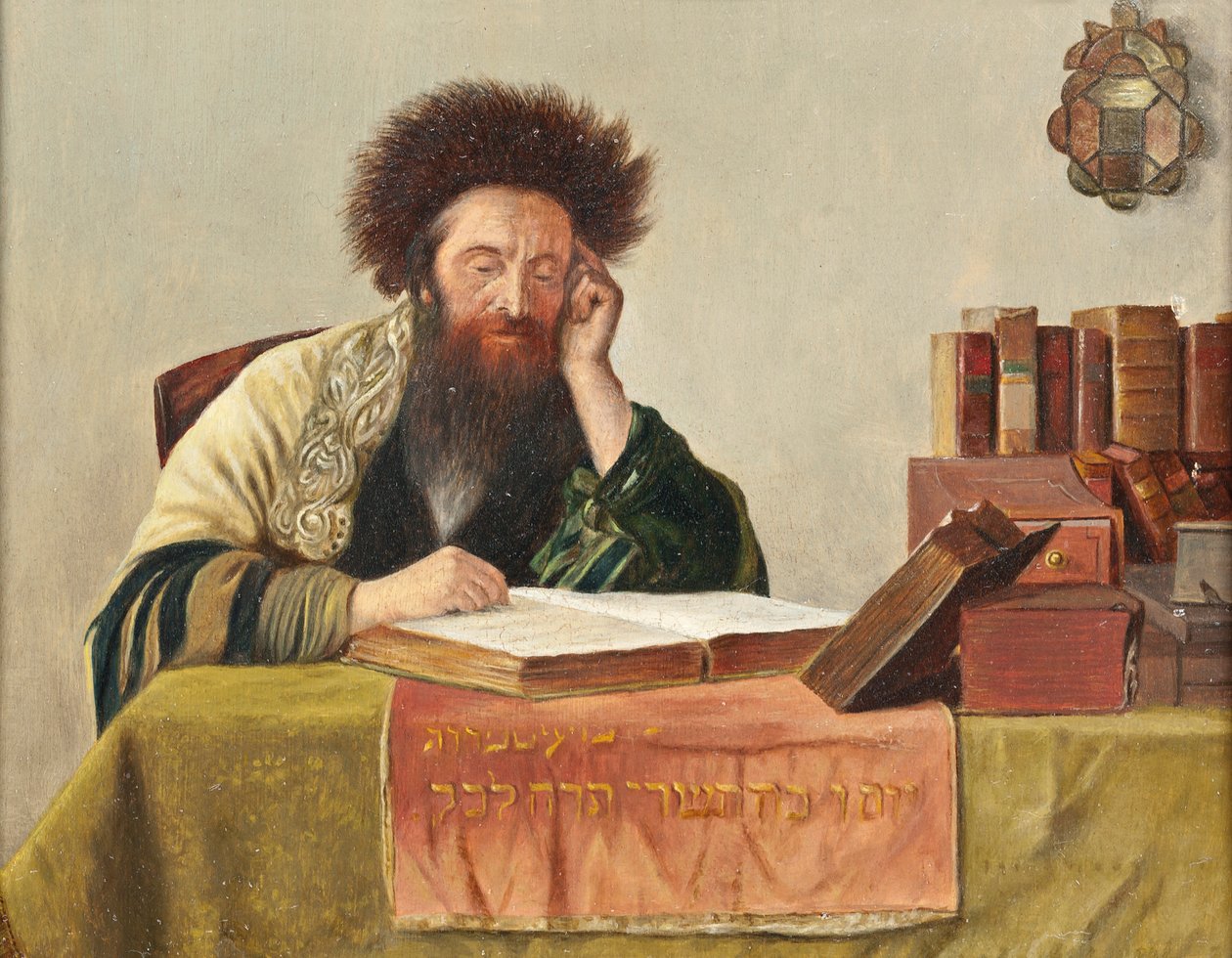 Un rabino leyendo el Talmud de Isidor Kaufmann