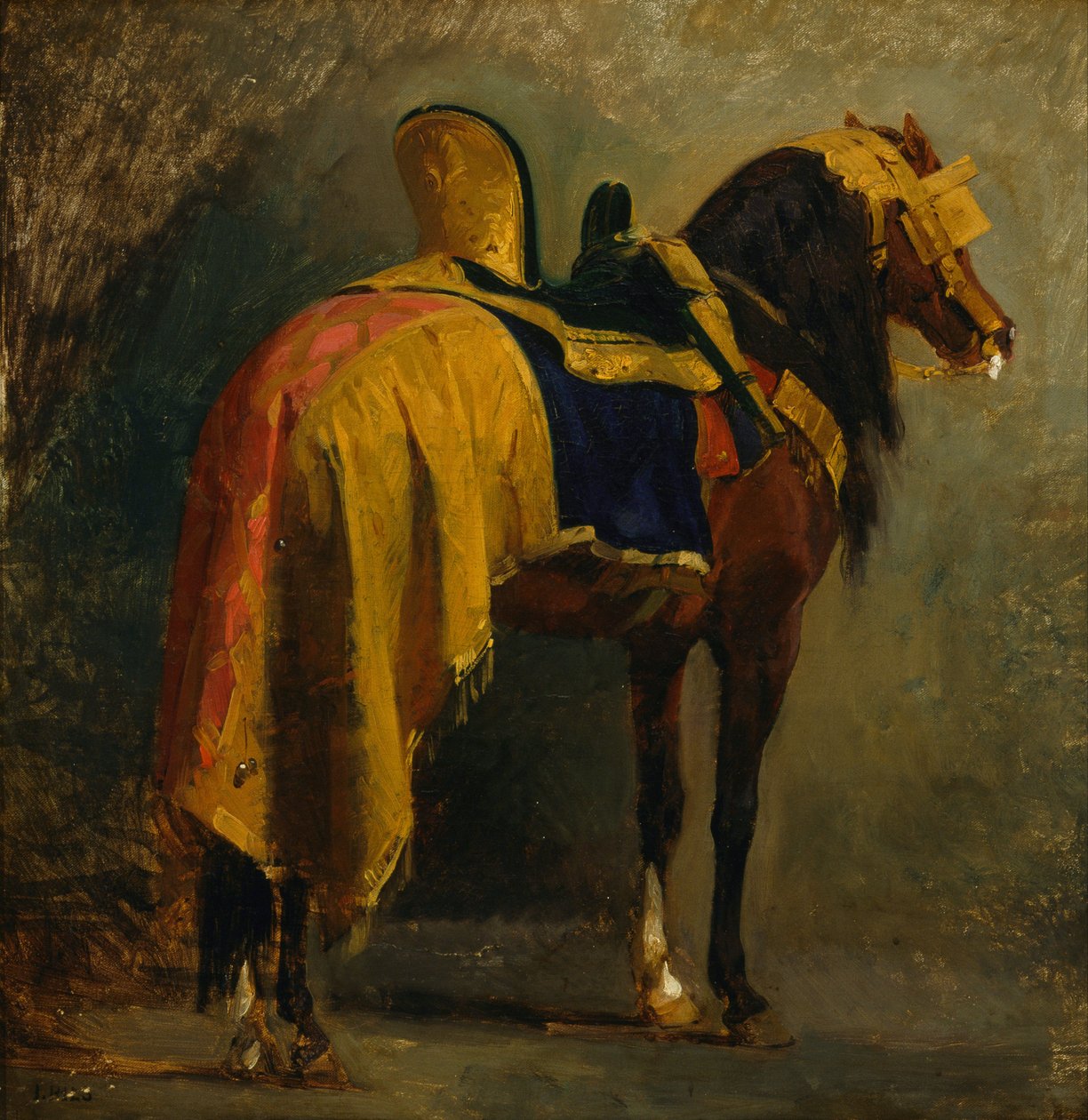 Caballo enjaezado de Isidore Pils