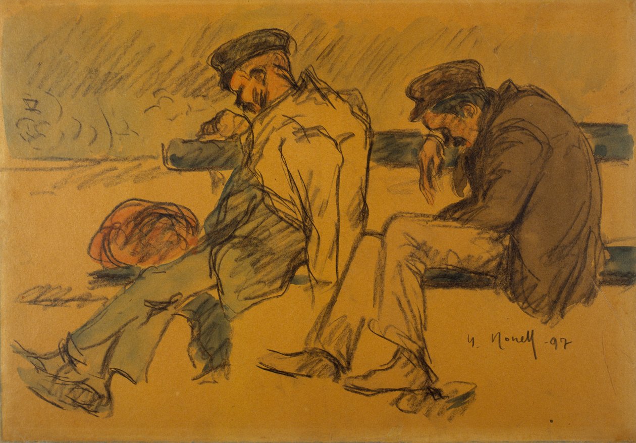 Dos pobres hombres durmiendo de Isidre Nonell