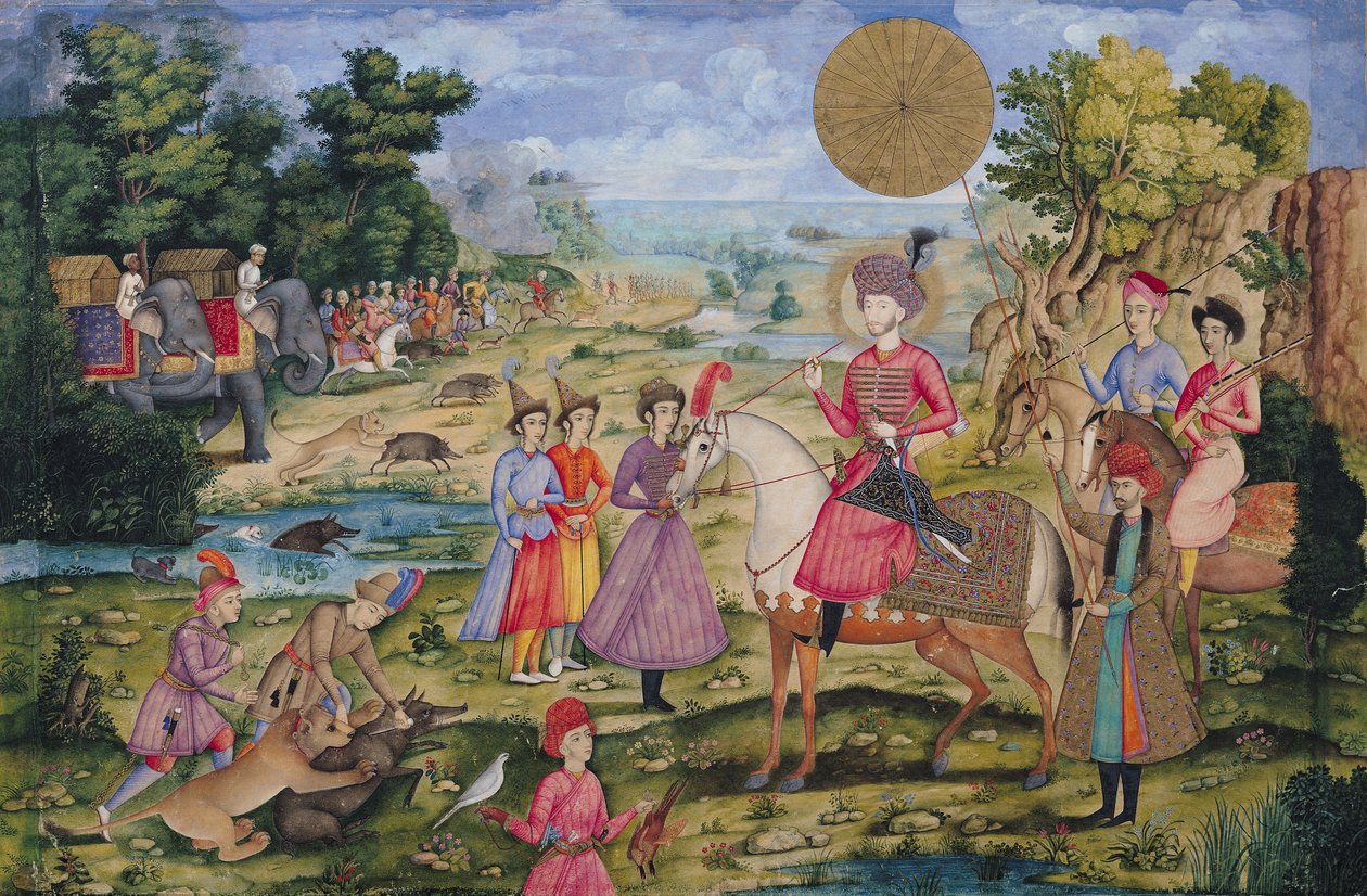 Caza real, de Isfahan, Irán de Islamic School