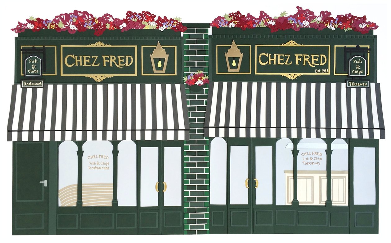 Chez Fred, 2016 papel de Isobel Barber