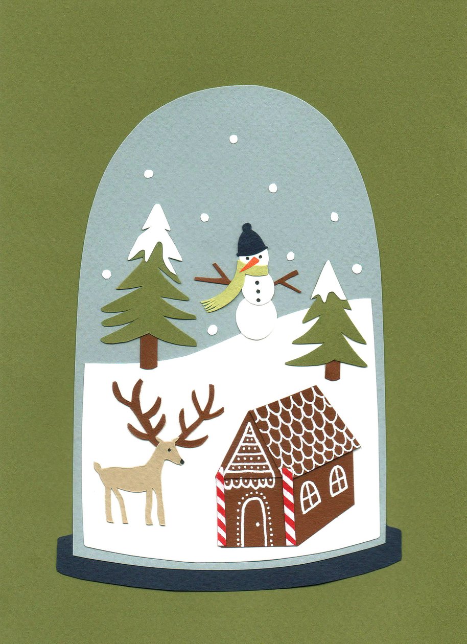 Snowglobe, 2014 (papel cortado) de Isobel Barber
