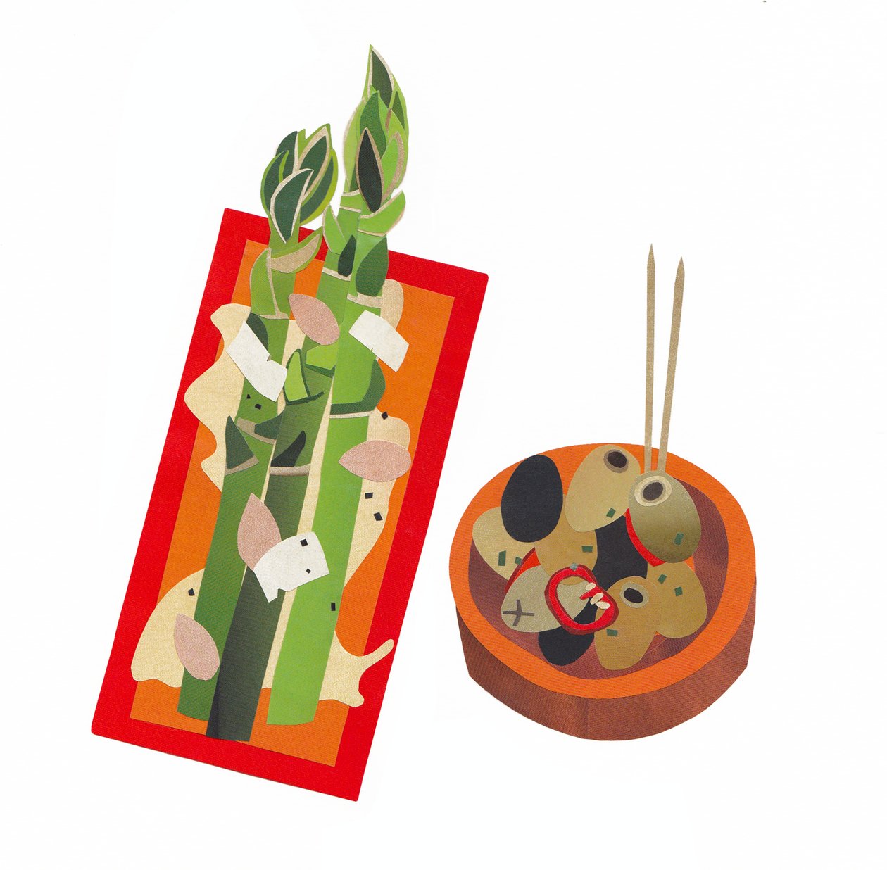 Tapas, papel de 2016 de Isobel Barber