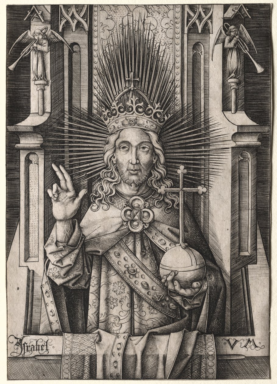 Cristo el Redentor (Salvator Mundi) de Israhel van Meckenem
