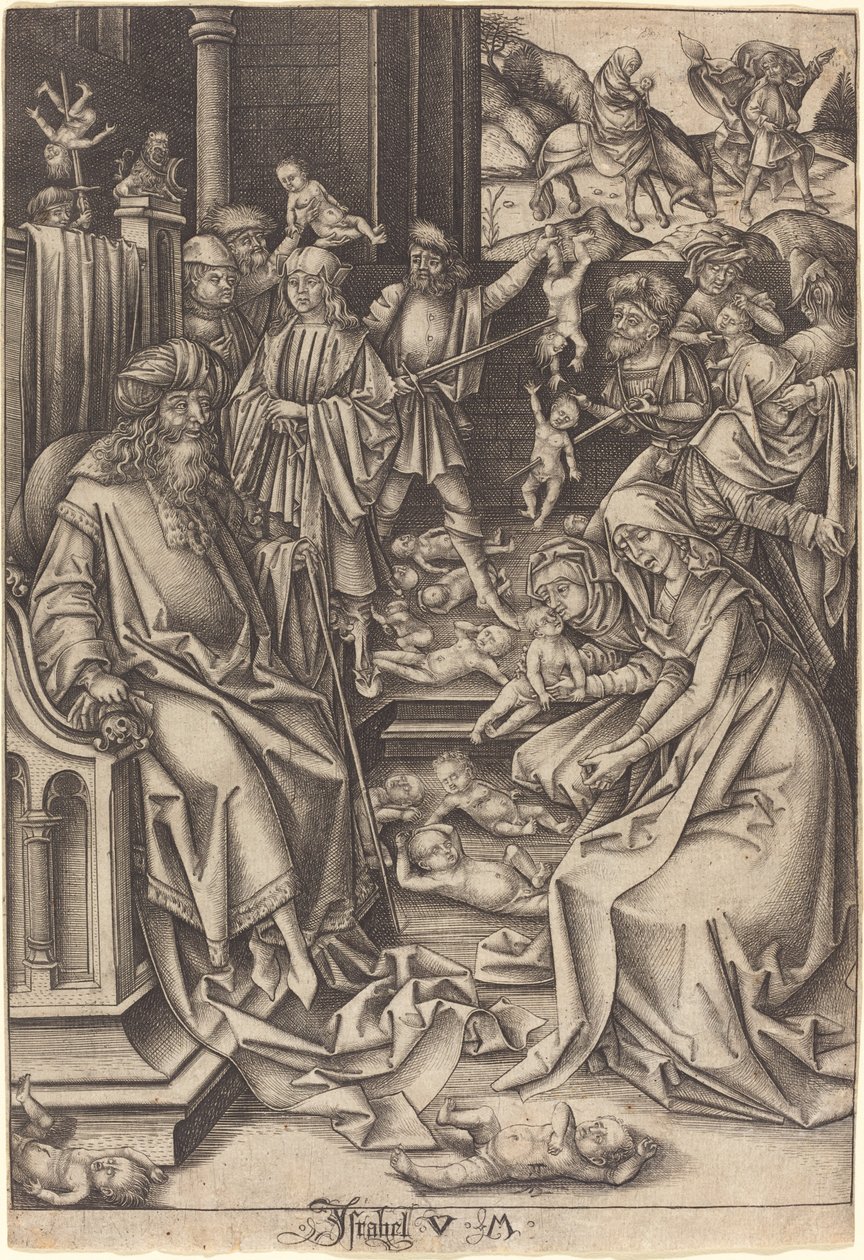 Masacre de los inocentes, c. 1490-1500 de Israhel van Meckenem